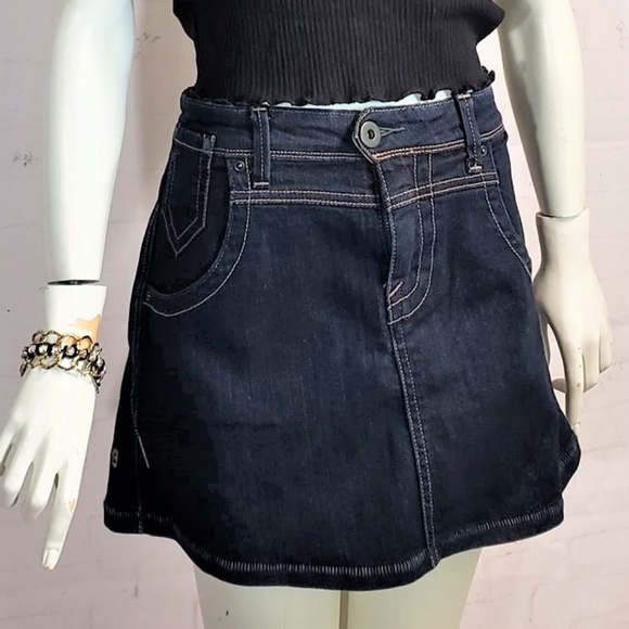 LEVI'S ECO SKIRT DARK BLUE SKIRT 14 - Picture 2 of 8